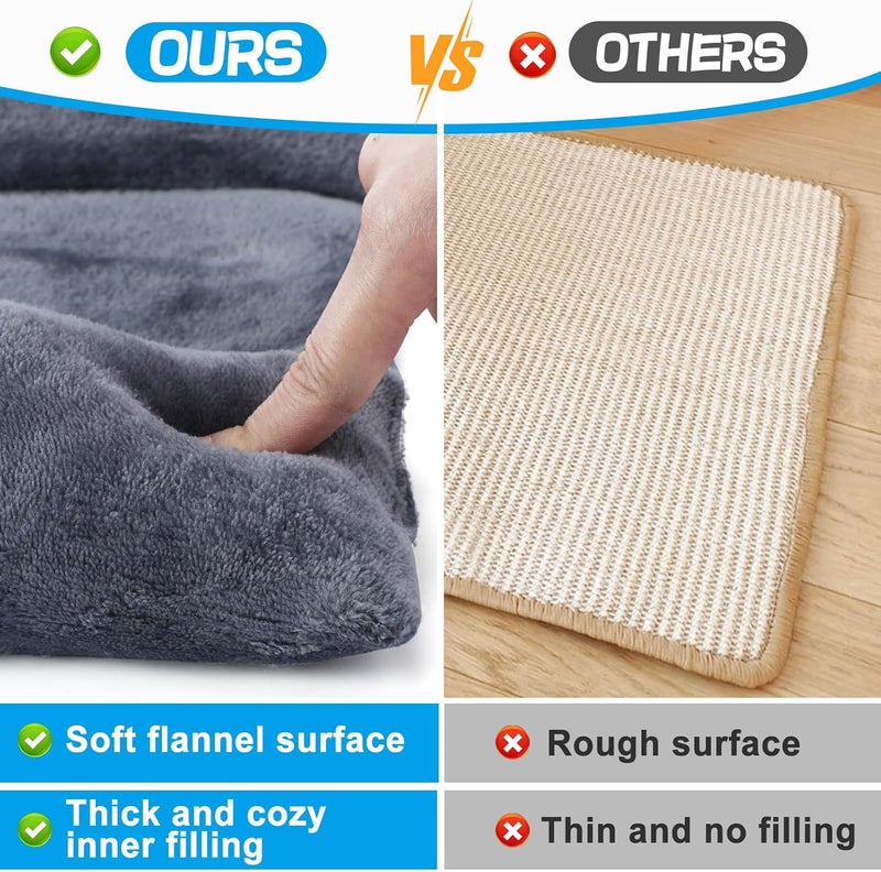 Alphatool Soft Bunny Bed - 15.7" x 14" Rabbit Bed, Warm Cuddle Cushion Plush Mat for Guinea Pig, Ferret, Small Animal - Grey - Image 2